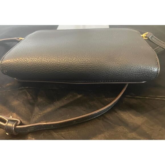Tory Burch McCraw Black Leather Crossbody Bag Wallet Clutch Purse - Picture 3 of 13